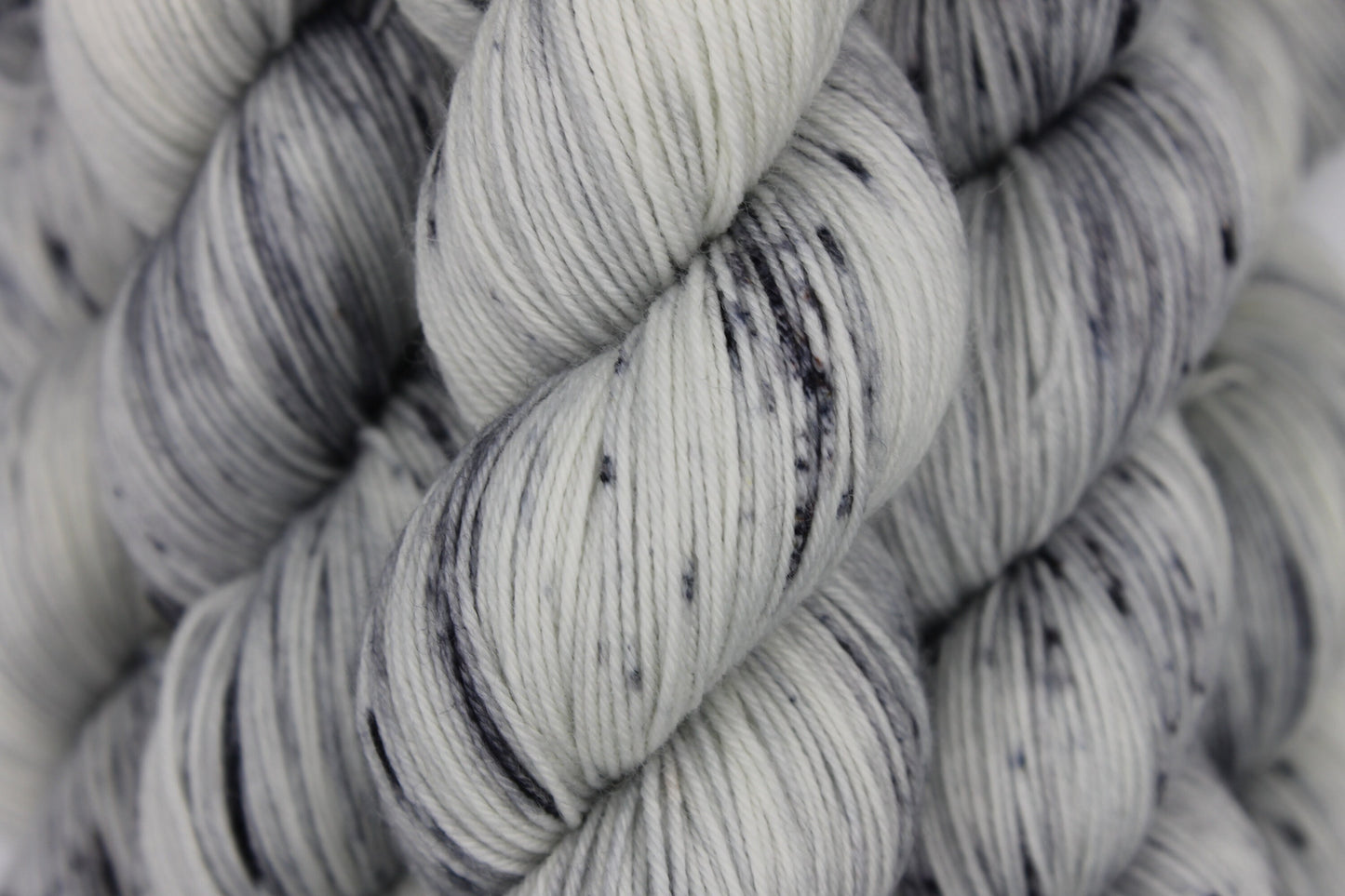 Granite Deep Speckle  Sock Skein 75% SuperWash Merino and 25 Nylon Hand Dyed Yarn 100g