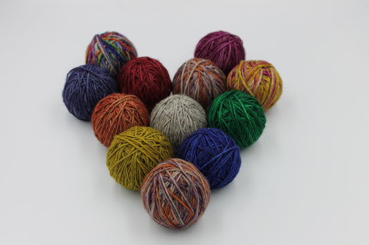 Zak The Yak Mystery Balls Sock 70% Superwash Merino 20 Yak 10 Nylon 12 x 10g paw wound