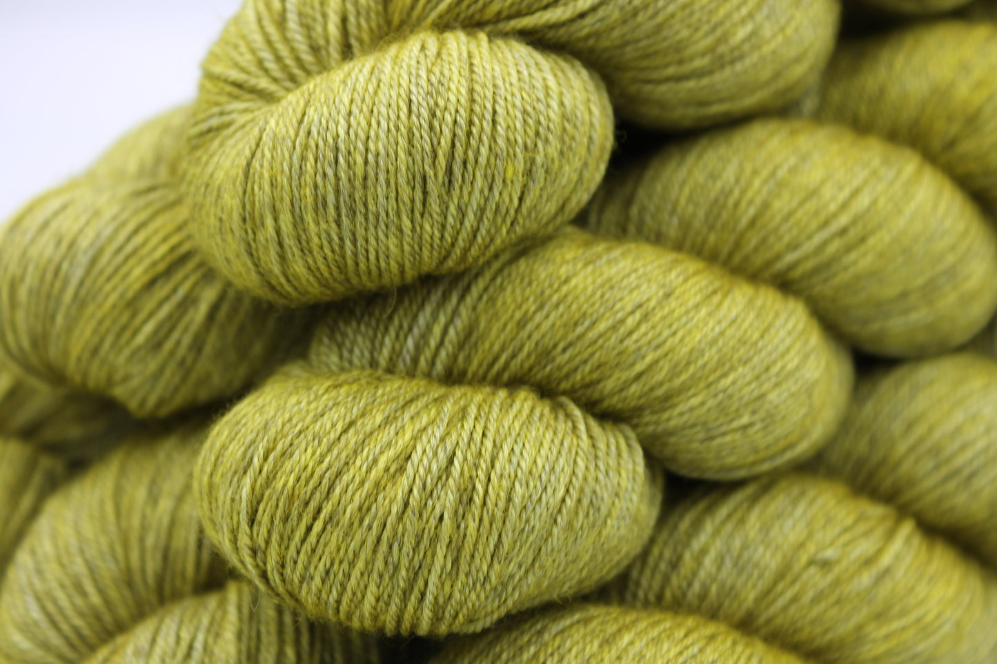 Moss Sock Skein 60% SuperWash Merino 20 silk  and 20 Yak Hand Dyed Yarn