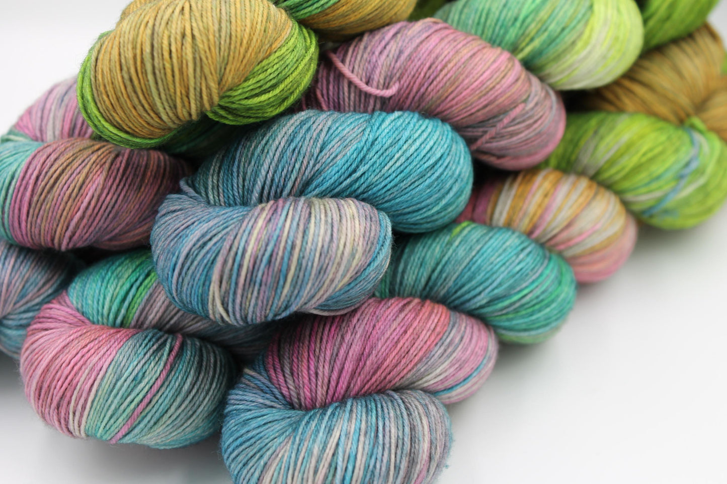 Misty Moorland Sock Skein 75% SuperWash Merino and 25 Nylon Hand Dyed Yarn 100g
