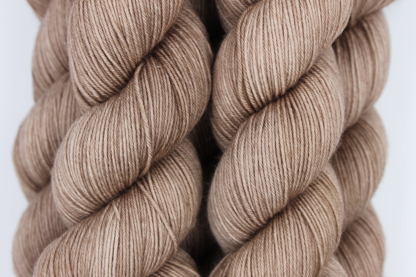 Cappuccino  Sock Skein 75% SuperWash Merino and 25 Nylon Hand Dyed Yarn 100g