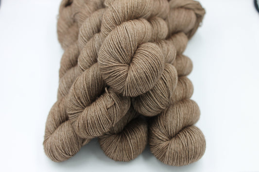 Mocha Sock Skein 70% Superwash Merino 20% Yak 10% Nylon 100g