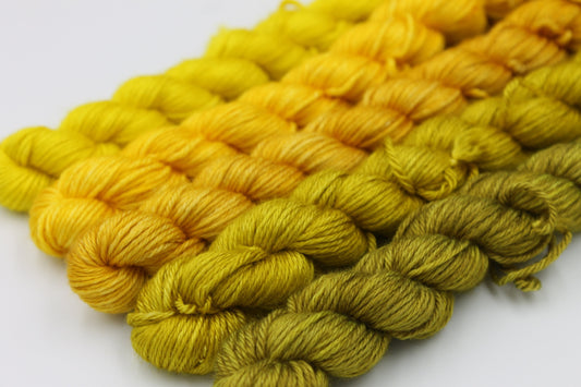 Silken Mustard Sock 50% SuperWash  Merino and 50 Silk .5x20g