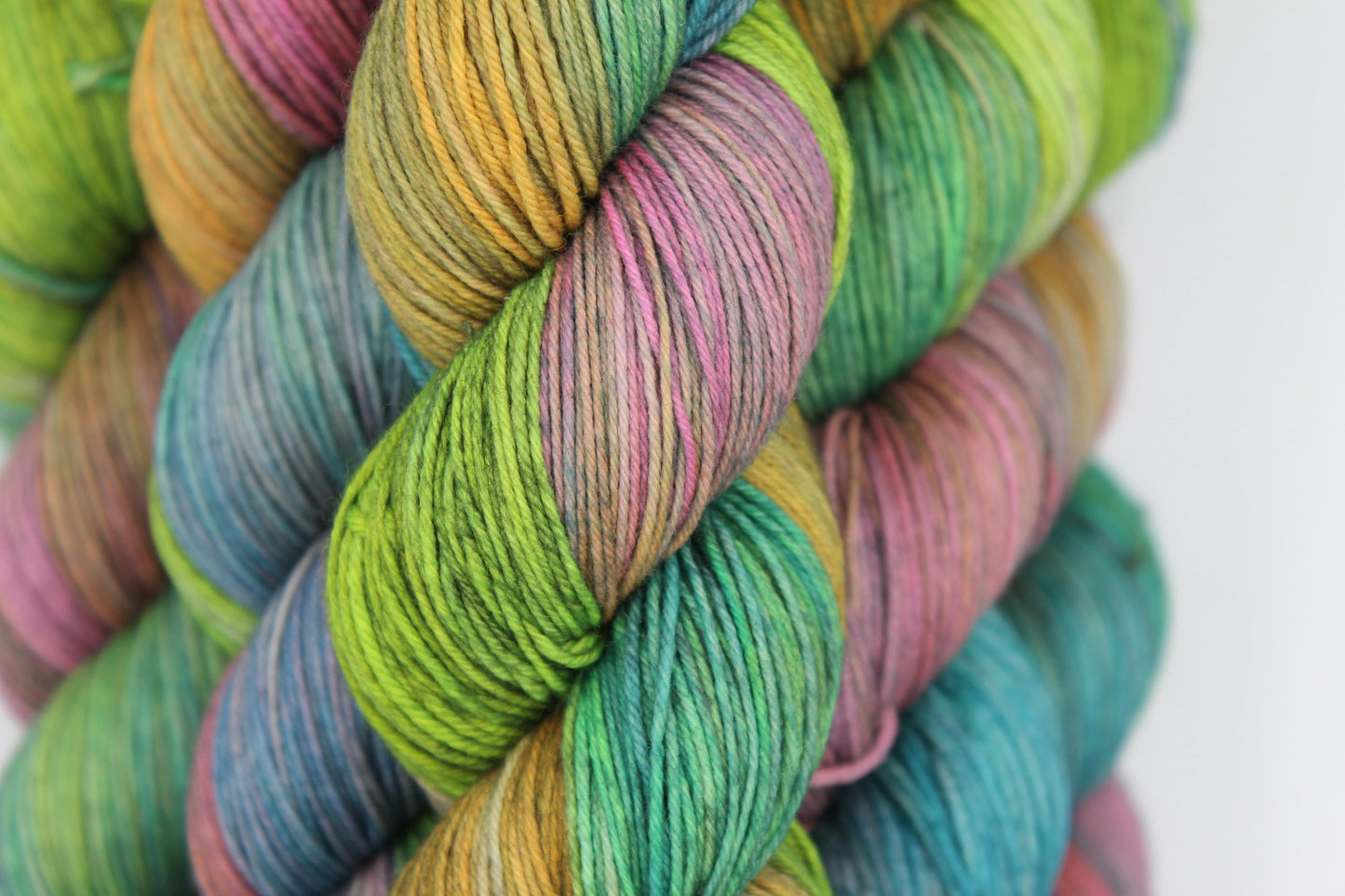 Misty Moorland Sock Skein 75% SuperWash Merino and 25 Nylon Hand Dyed Yarn 100g